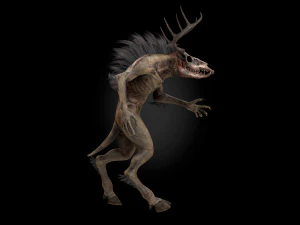 creatura wendigo Modello 3D