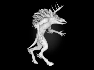 creatura wendigo Modello 3D