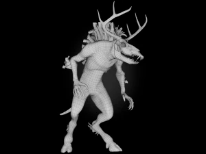 creatura wendigo Modello 3D