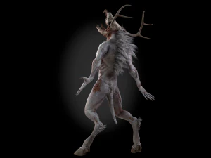 creatura wendigo Modello 3D