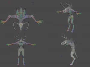 creatura wendigo Modello 3D