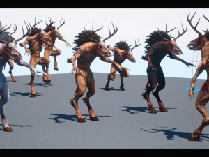 creatura wendigo Modello 3D
