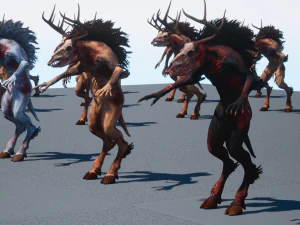 creatura wendigo Modello 3D