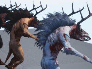 creatura wendigo Modello 3D