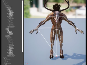 creatura wendigo Modello 3D