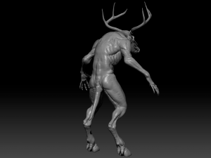 wendigo creature sculpt Model 3D
