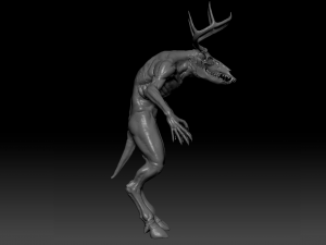 wendigo creature sculpt Model 3D
