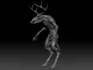 wendigo creature sculpt Model 3D