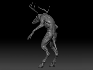wendigo creature sculpt Model 3D