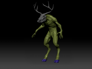 wendigo creature sculpt Model 3D