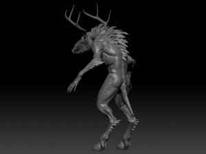 wendigo creature sculpt Model 3D