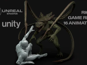 modelo pronto para jogo de criatura turt Modelo 3D