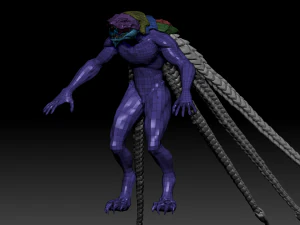 turt creature game ready model 3D Model