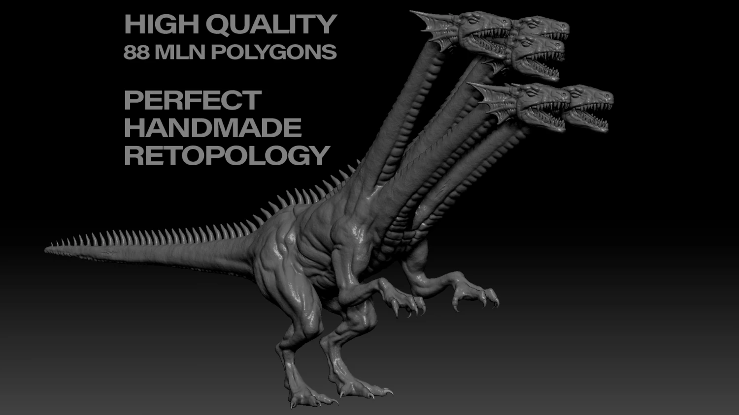 hydra high quality sculpt 3D Model .c4d .max .obj .3ds .fbx .stl .blend