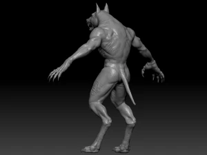 Werewolf High Quality Sculpt 3D Model
