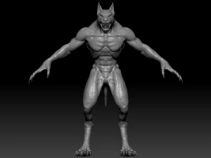 Werewolf High Quality Sculpt 3D Model