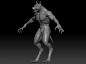 Werewolf High Quality Sculpt 3D Model