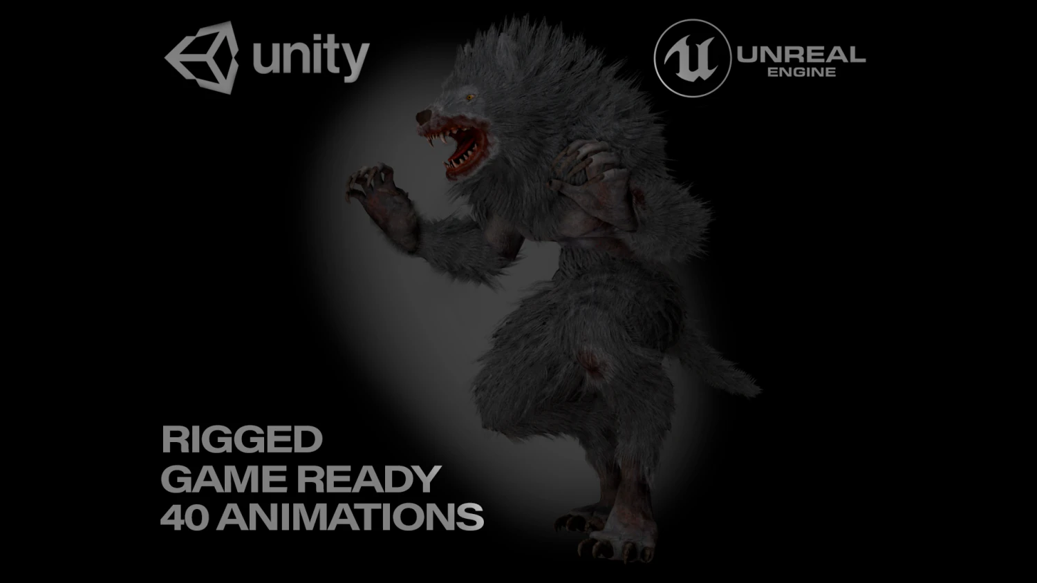 Werewolf 3D Model .c4d .max .obj .3ds .fbx .stl .blend 