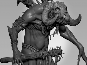 Wendigo Ram Sculpt Modèle 3D