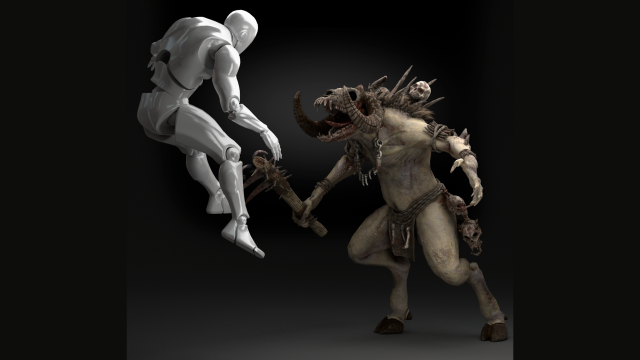 Wendigo Ram 3Dモデル .c4d .max .obj .3ds .fbx .stl .blend 