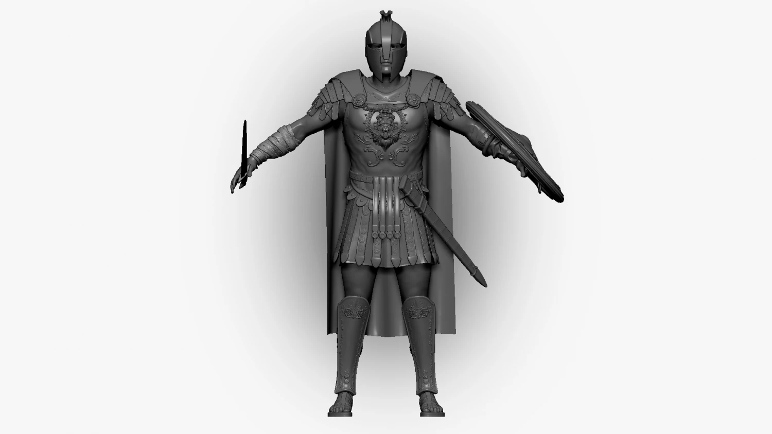 Rome Centurion Sculpt 3D Model .c4d .max .obj .3ds .fbx .stl .blend 