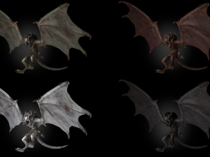 Harpy Vampire Low-poly Model 3D