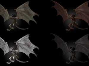 Harpy Vampire Low-poly 3D Model