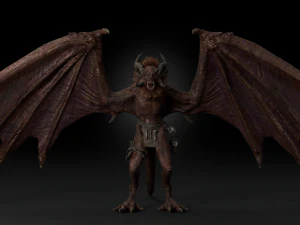 Harpy Vampire Low-poly 3D Model