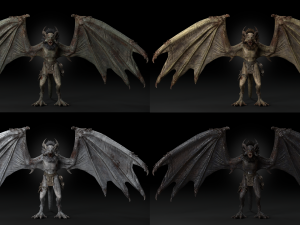 Harpy Vampire Low-poly Model 3D