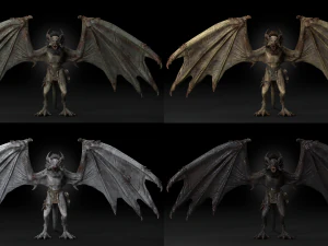 Harpy Vampire Low-poly 3D Model
