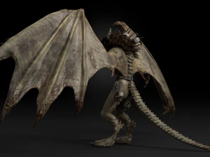 Harpy Vampire Low-poly 3D Model