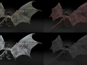 Harpy Vampire Low-poly 3D Model