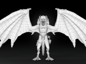Harpy Vampire Low-poly Model 3D