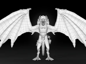 Harpy Vampire Low-poly 3D Model