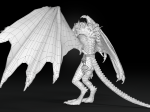 Harpy Vampire Low-poly Model 3D