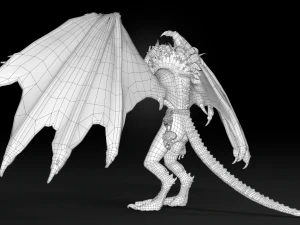 Harpy Vampire Low-poly 3D Model