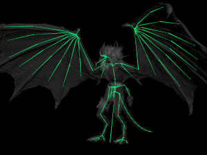 Harpy Vampire Low-poly Model 3D