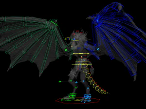 Harpy Vampire Low-poly 3D Model