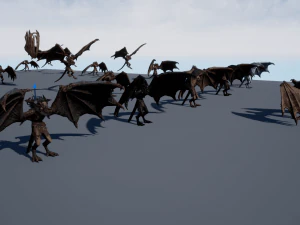 Harpy Vampire Low-poly 3D Model