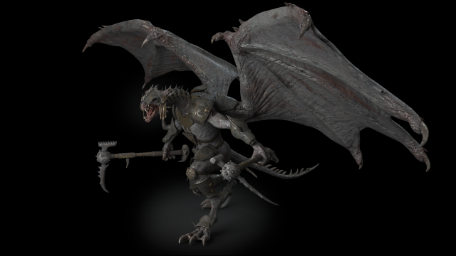 Dragon Warrior Model 3D .c4d .max .obj .3ds .fbx .stl .blend 