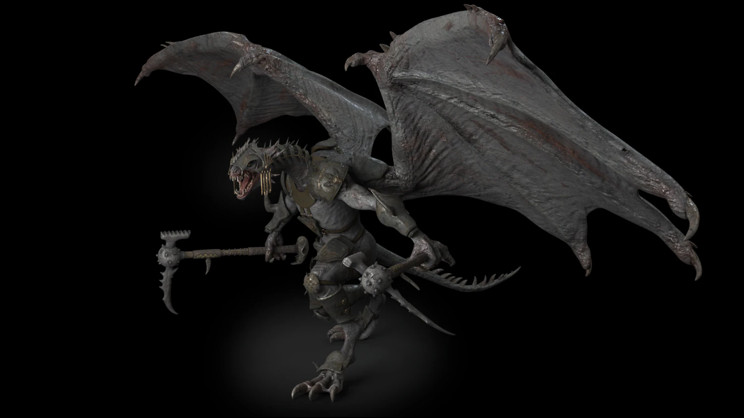 Dragon Warrior 3D Model .c4d .max .obj .3ds .fbx .stl .blend