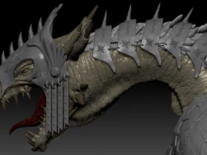 Dragon Warrior High Quality Sculpt 3D Model