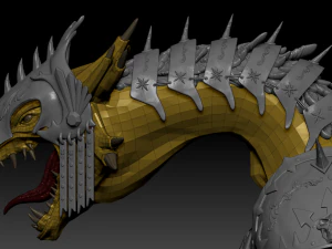 Dragon Warrior High Quality Sculpt 3D Model