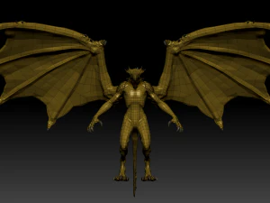 Dragon Warrior High Quality Sculpt 3D Model