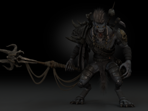 Gnoll Warrior Rigged Low Poly 3Dモデル
