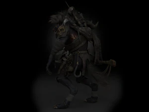 Gnoll Warrior Rigged Low Poly 3D Model