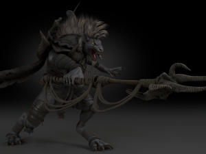 Gnoll Warrior Rigged Low Poly 3Dモデル