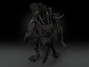 Gnoll Warrior Rigged Low Poly 3Dモデル