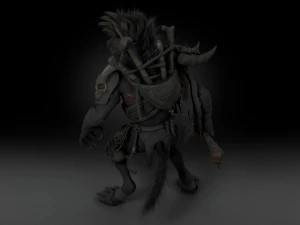 Gnoll Warrior Rigged Low Poly 3D Model