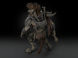 Gnoll Warrior Rigged Low Poly 3Dモデル